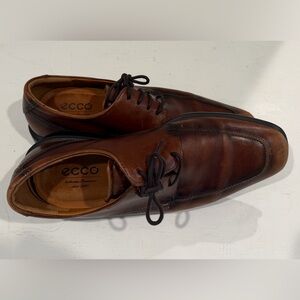 ECCO Men’s Dress Shoes – Dark Brown Leather, Size 10.5, Vintage, Lightly Used